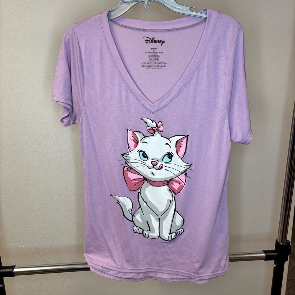 Disney Marie Short Sleeve Pink Women’s XXL T-Shirt - Picture 1 of 4